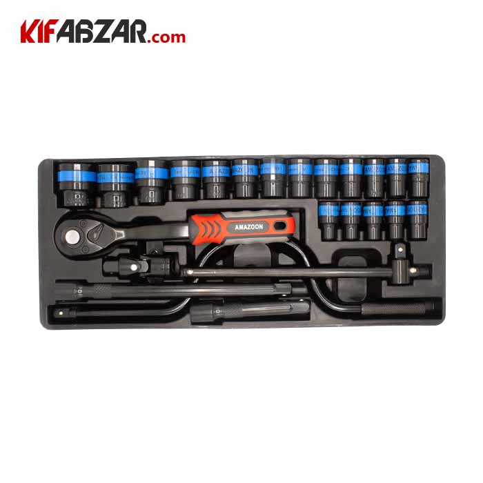 جعبه بکس 1/2 اینچ 24 پارچه هندلی آمازون مدل DR SOCKET SET