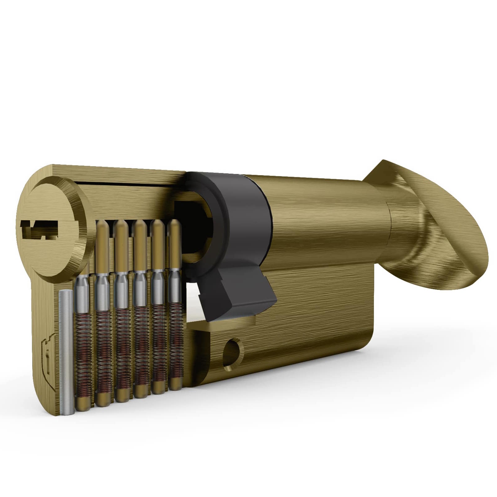 سیلندر قفل درب سرویس زیتونی ساتن تنسر سایز 7 سانتی‌متر